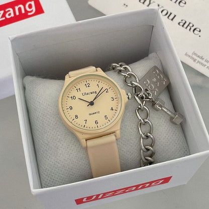 Fashion Silicone Strap Wristwatch Multi-color Student Quartz Watch Casual Adjustable Quartz Clock