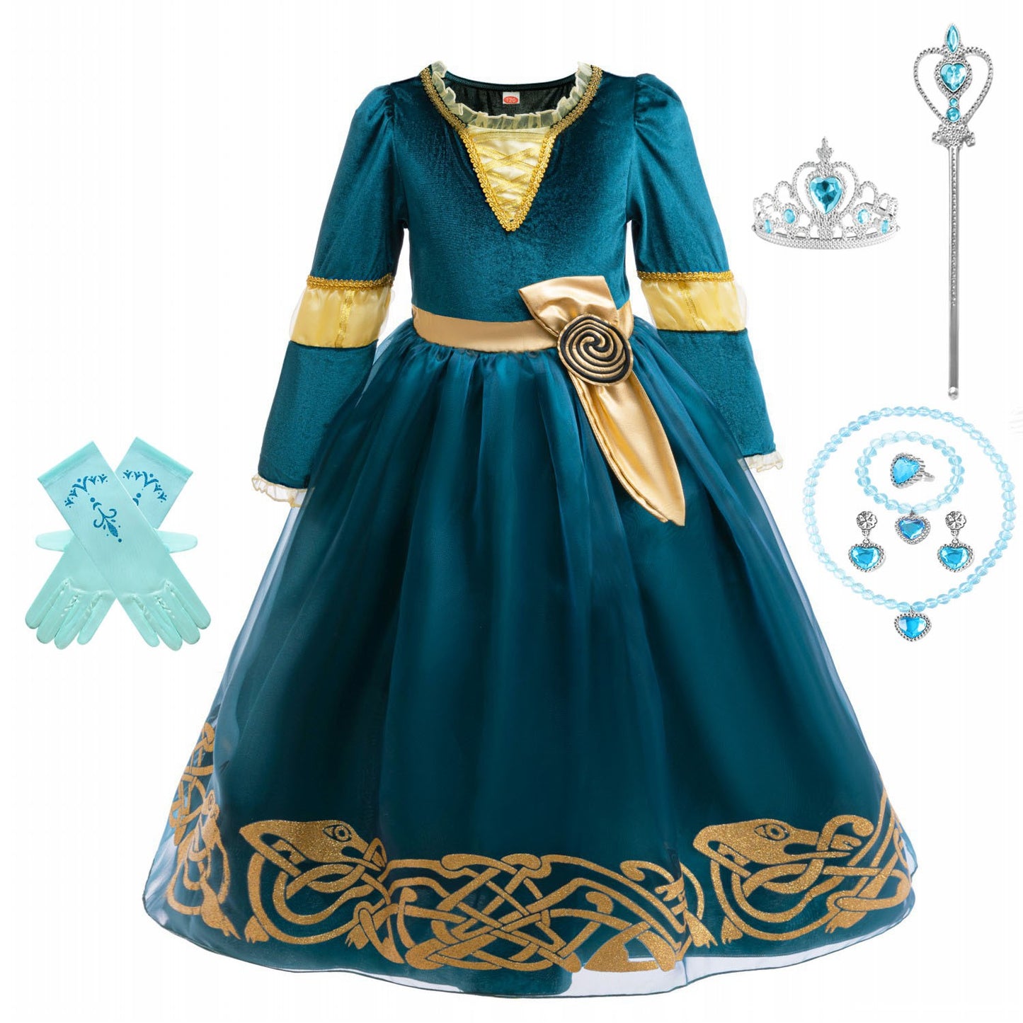 Princess Merida Dress Cosplay Brave Stage Performance Clothes  Cosplay Halloween Carnival Party Apparel Birthday Gift