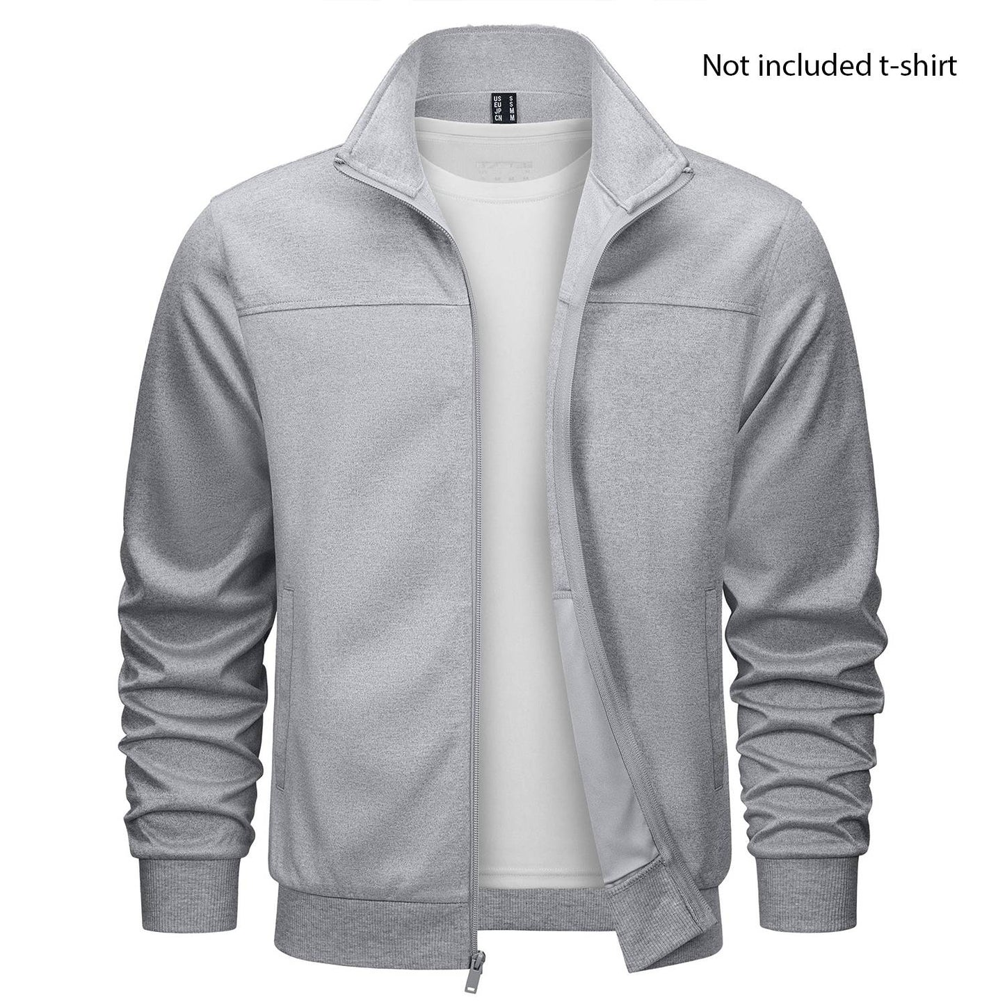 TACVASEN Spring Autumn Track Jackets Mens Lightweight Full Zip Sports Jacket Running Athletic Jackets Workout Fitness Outwear
