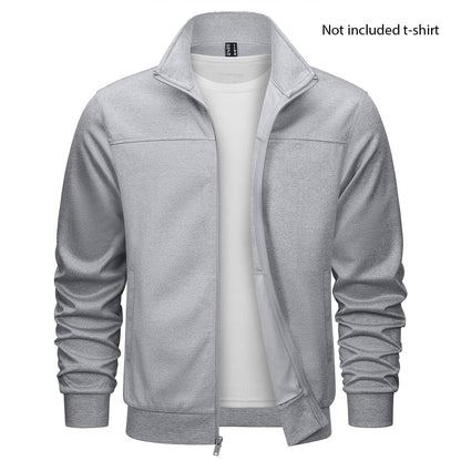 TACVASEN Spring Autumn Track Jackets Mens Lightweight Full Zip Sports Jacket Running Athletic Jackets Workout Fitness Outwear
