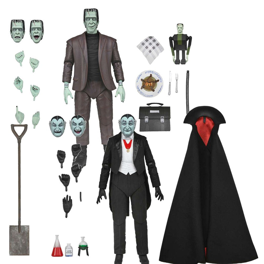 NECA 56090 56089 The Munsters TV Series Grandpa Munster Herman Munster Ultimate Action Figure