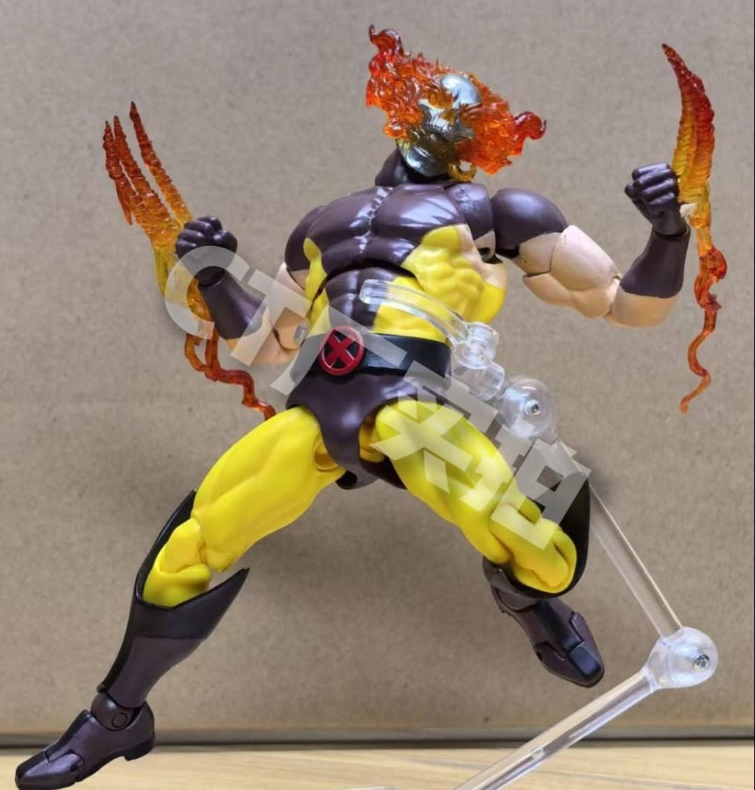 CT Toys Gambit Wolverine Figure Mafex 138 Hellverine Mafex 96 Boneco de Ação X-Men Marrom Quadrinhos SHF Modelo KO Boneco de Brinquedo