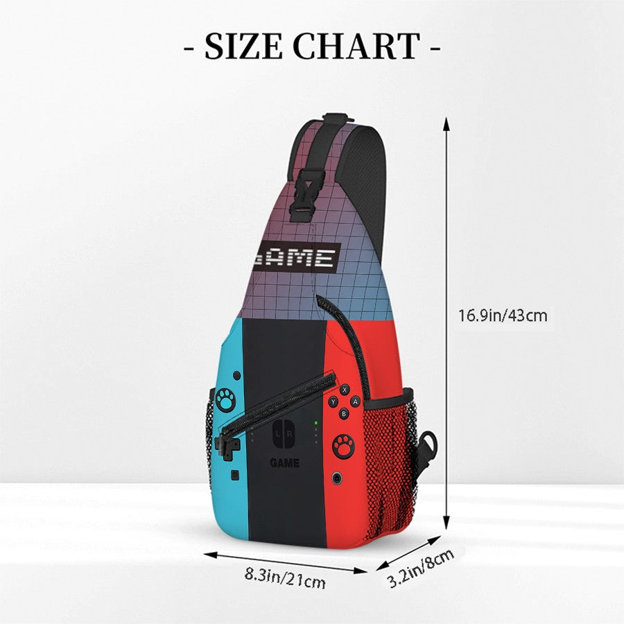 Games Console Small Chest Bag Men's and Women's Kids Best Gift 3D Cartoon Large Capacity Outdoor Sports Leisure Fashion Bag