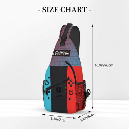 Games Console Small Chest Bag Men's and Women's Kids Best Gift 3D Cartoon Large Capacity Outdoor Sports Leisure Fashion Bag