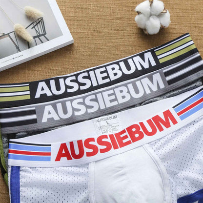 Men's boxers pure cotton mesh fashionable youth underwear student underpants