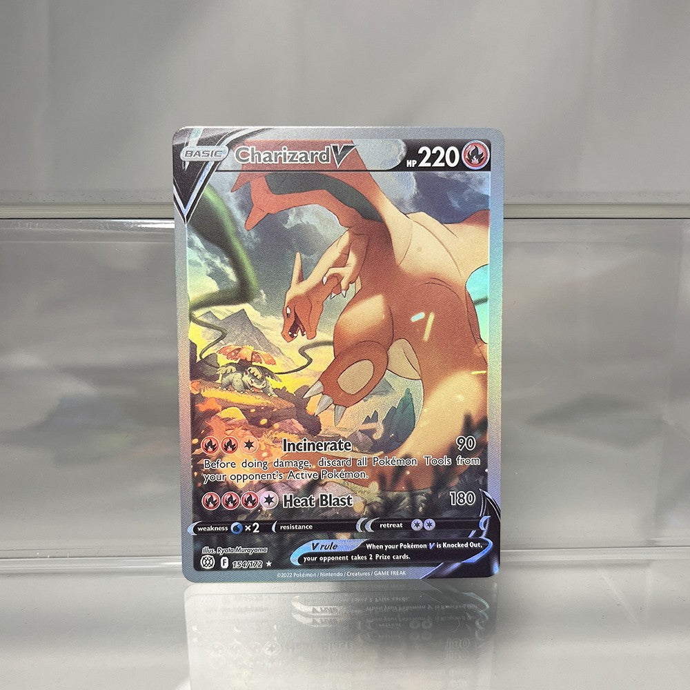 Cartas Avulsas Metalizadas PKM Pikachu Charizard EX Bubble Mew Jogo Cartas Raras de Coleção PTCG Cartas Proxy Arco-Íris