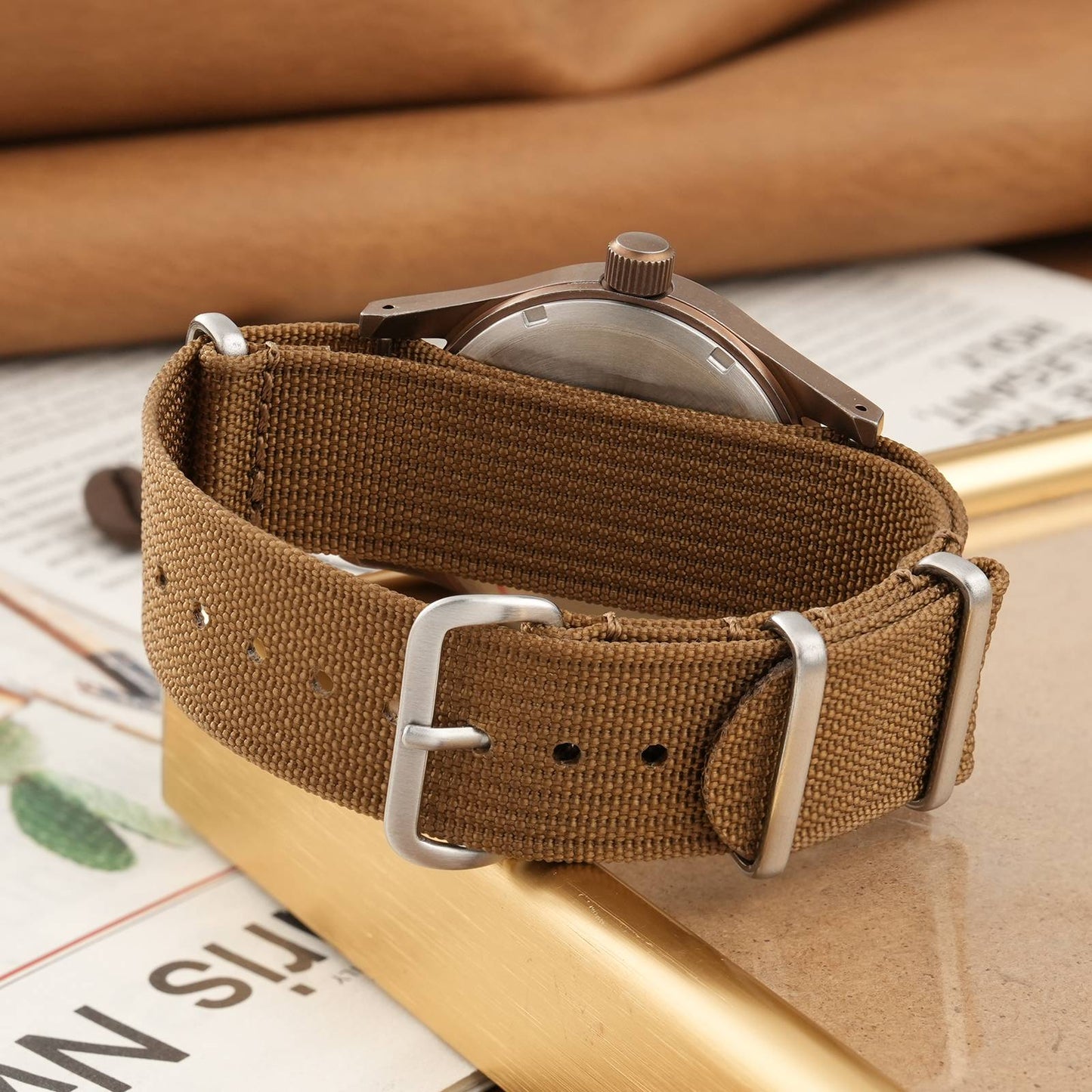 Militado Ml05 Vintage Field Watch VH31 Sweep Second Quartz Movement Sapphire Crystal High Clear AR Coating Luminous 38Mm Watches