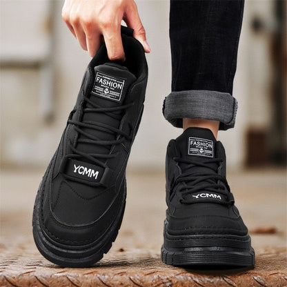 Men's boots four season high-top Joker thick-sole casual boots soft-sole non-slip comfort outdoor boots fashion youth work boots