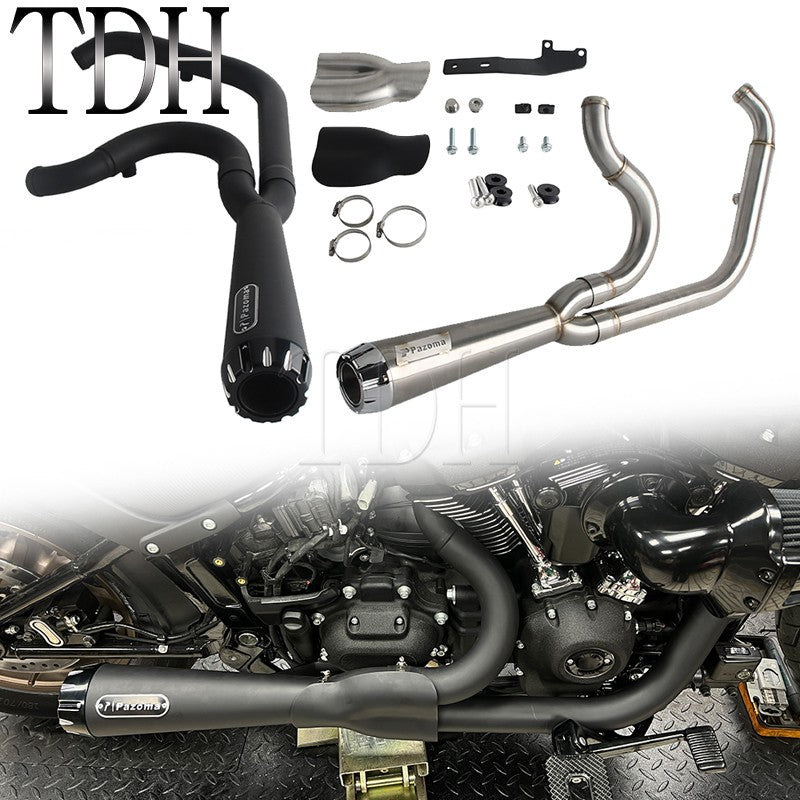 Motorcycle Exhaust Muffle Middle Link Pipe Mid-control Exhaust System For Harley Softail Street Bob Standard FXST FXBBS FXBB 18+