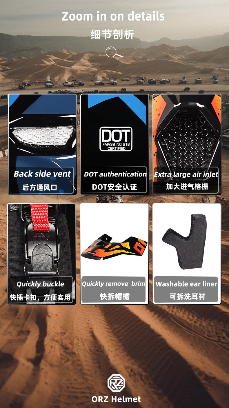Capacete de motocross off-road, capacete de ciclismo speed downhill DH, capacete full face rally off-road
