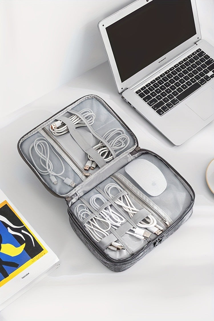 Single-layer / Three-layer Electronic Storage Pouch, Travel Cable Organizer Pouch, Portable Electronic Accessories Bag, Portable