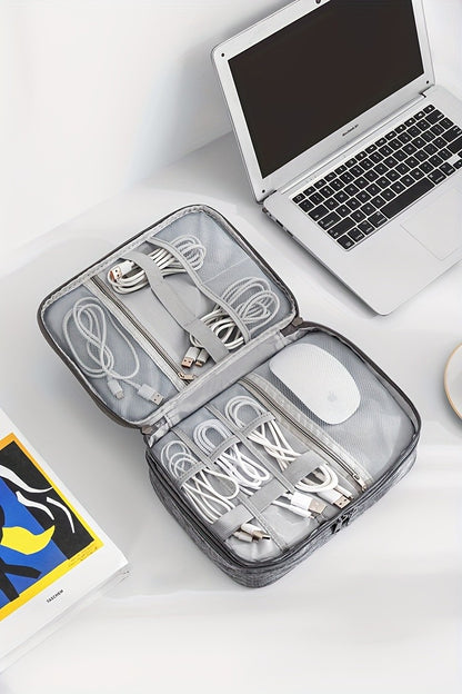 Single-layer / Three-layer Electronic Storage Pouch, Travel Cable Organizer Pouch, Portable Electronic Accessories Bag, Portable