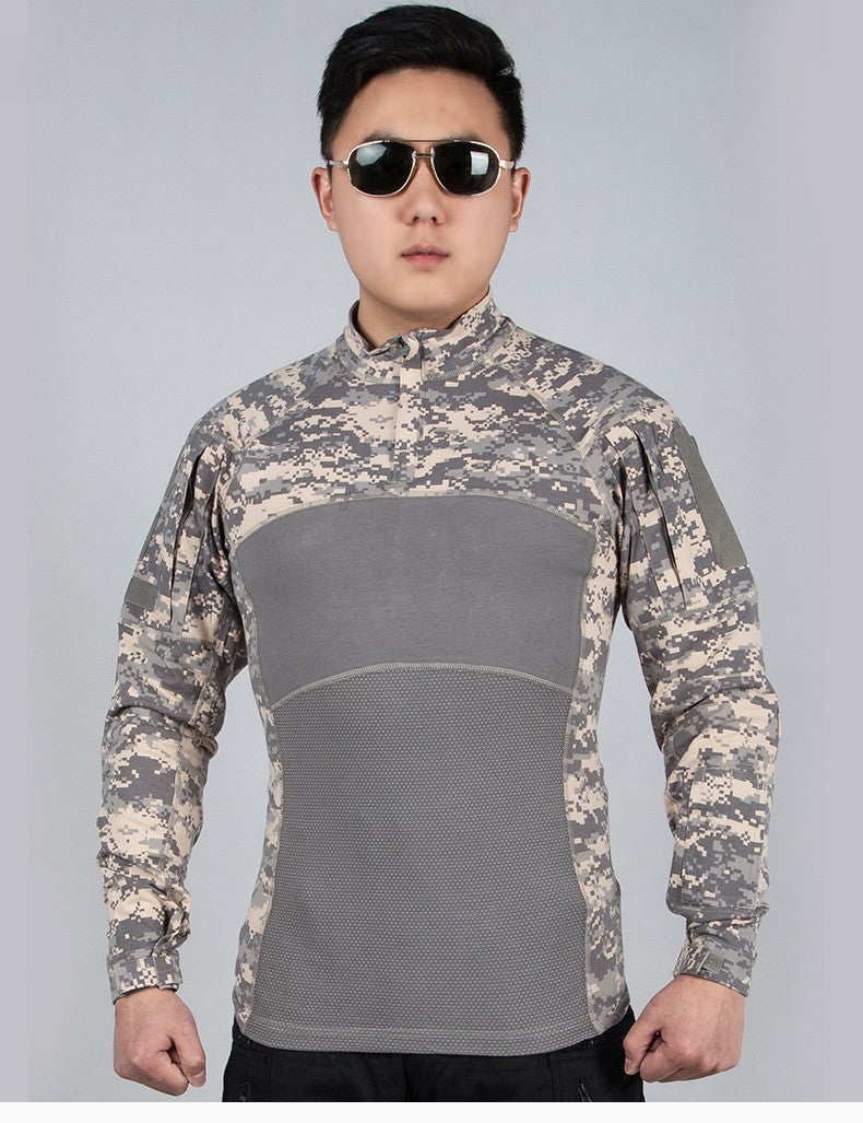 Men Outdoor New Tactical Camo Frog Shirts Wear Resistant Scratchproof Breathable T-shirt Climbing Combat Hunting Men Shirt