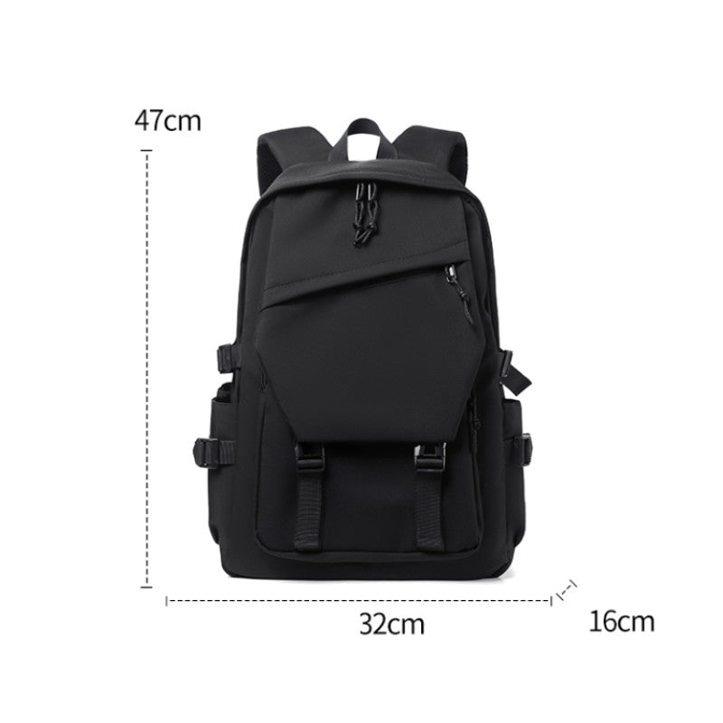 Simple solid color backpack,  travel backpack, plenty of storage space, very suitable for commuting, school, work and going out.