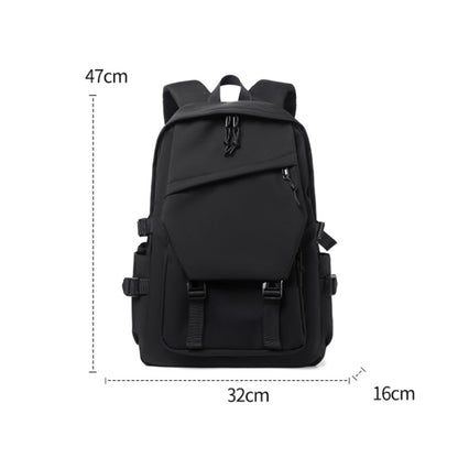 Simple solid color backpack,  travel backpack, plenty of storage space, very suitable for commuting, school, work and going out.
