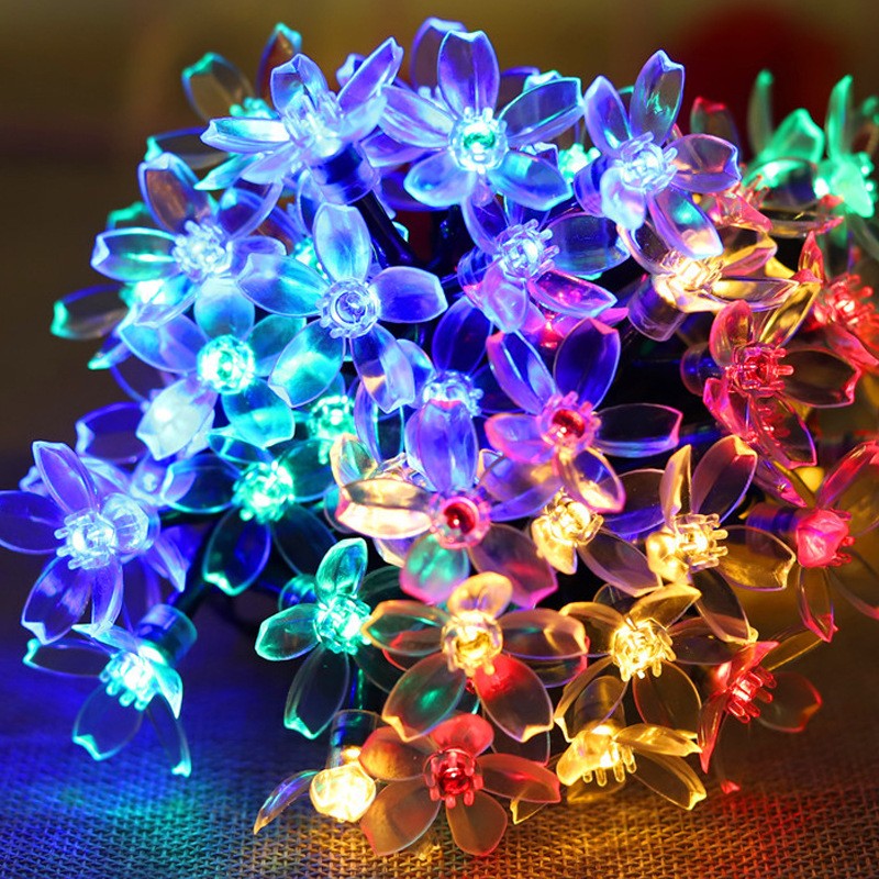 10/20M Cherry Blossom Garland Fairy Lights Indoor Christmas Decoration String Lights 200LED for Wedding Pink Party Decorations