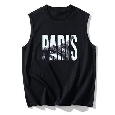 Men's Plus Size Vest Shirt 110-200KG Gym Workout Tummy Control Compression Tank Top Black Print Sleeveless Tee Fat Male Clothing