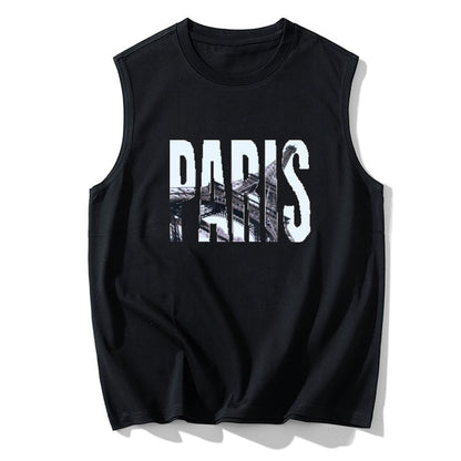 Men's Plus Size Vest Shirt 110-200KG Gym Workout Tummy Control Compression Tank Top Black Print Sleeveless Tee Fat Male Clothing