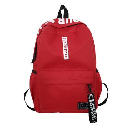 Fashionable Lightweight Student Backpack Customizable Logo Casual Dual-shoulder Bag Arc Shoulder Strap Polyester Lining Oxford