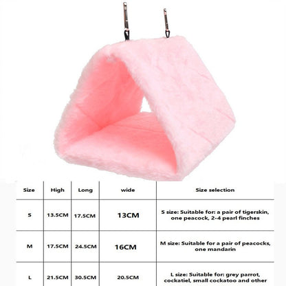 Cama de Pássaro de Inverno para Animais de Estimação Gaiolas de Papagaio Quente Pelúcia Rede Cabana Tenda Cama Caverna Suspensa para Dormir e Chocar Acessórios para Pássaros
