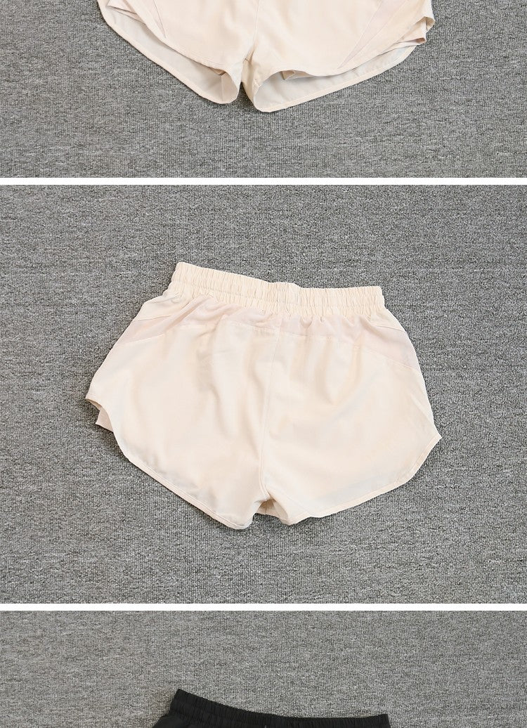 2024 summer cross-border foreign trade Fitness running exercise shorts women's breathable quick-drying anti-exposure short pants