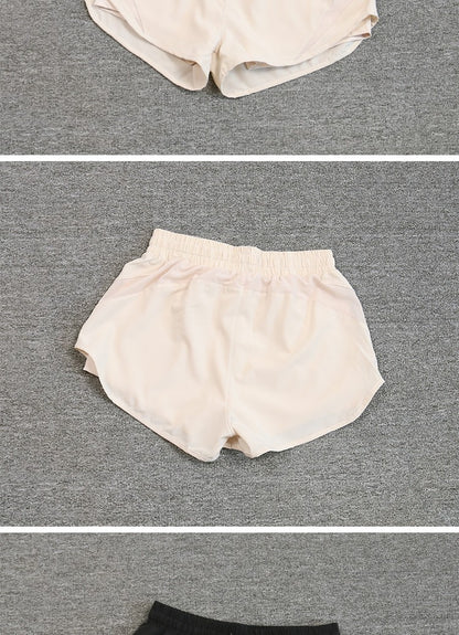 2024 summer cross-border foreign trade Fitness running exercise shorts women's breathable quick-drying anti-exposure short pants