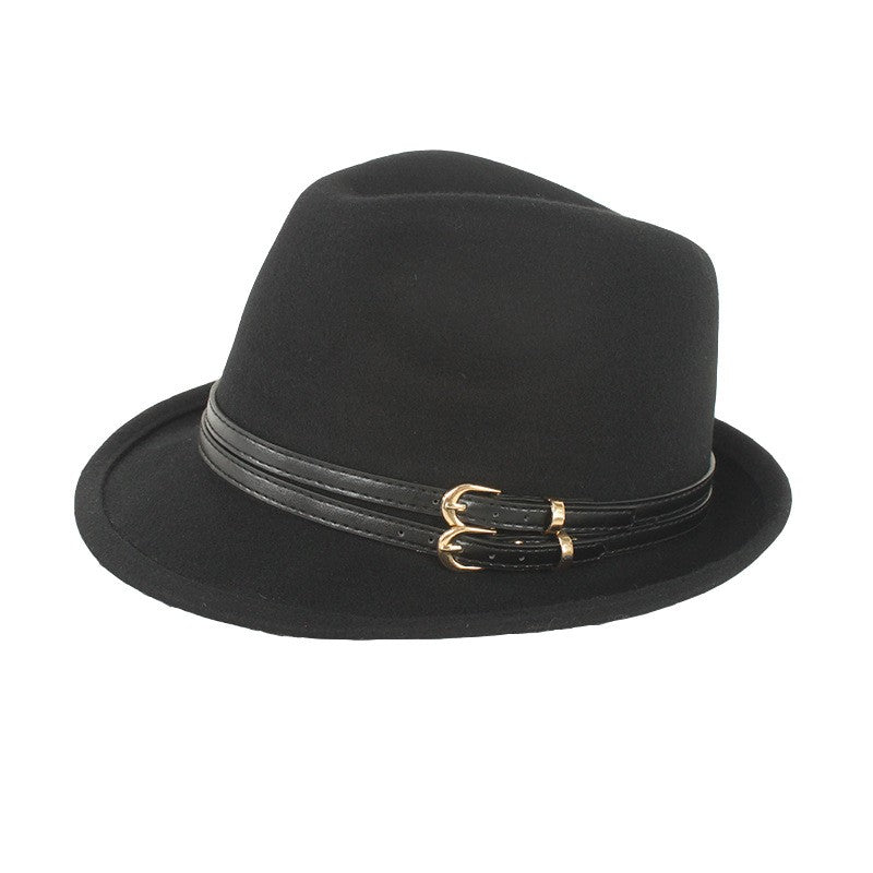 Outono Inverno Nova Moda Lã Feltro Chapéu Versão Coreana Boina Retrô Elegante Senhoras Chapéu de Jazz Aba Larga para Mulheres??