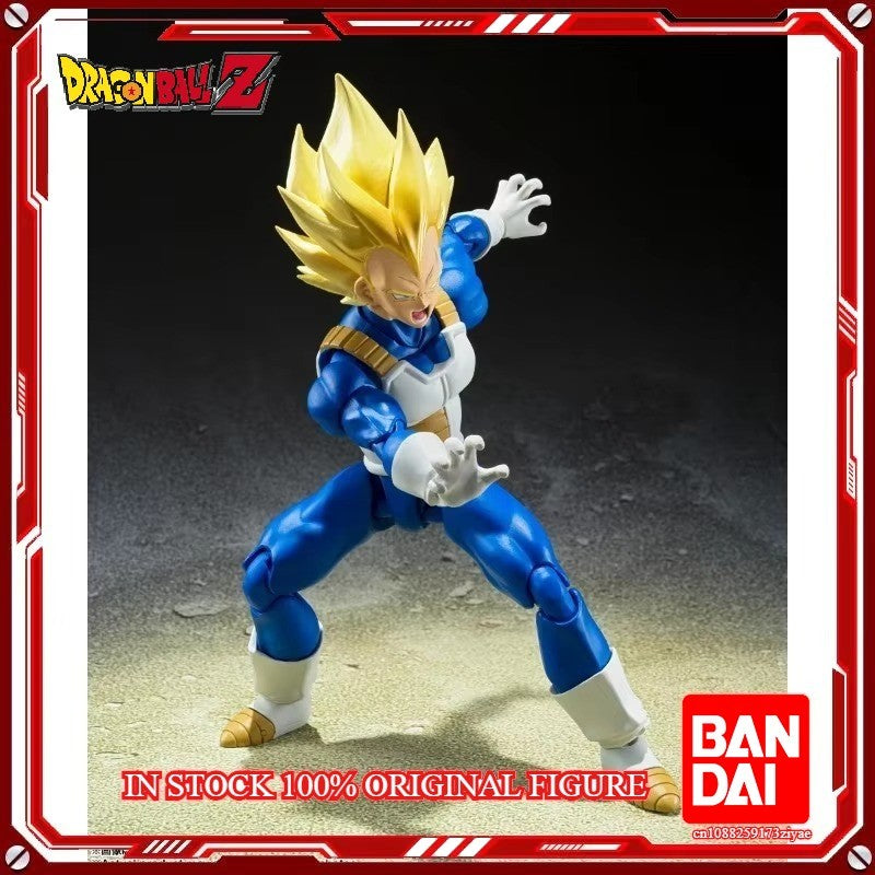 Em estoque 100% Original BANDAI SPIRITS S.H.Figuarts Vegeta AWAKENED SUPER SAIYAN BLOOD Anime Figura de Ação Brinquedos Presentes