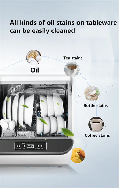 Household Dishwasher Automatic Dishwasher With Drying Multi-Function Flume Embedded Desktop Dishwasher Dish Washer Machine