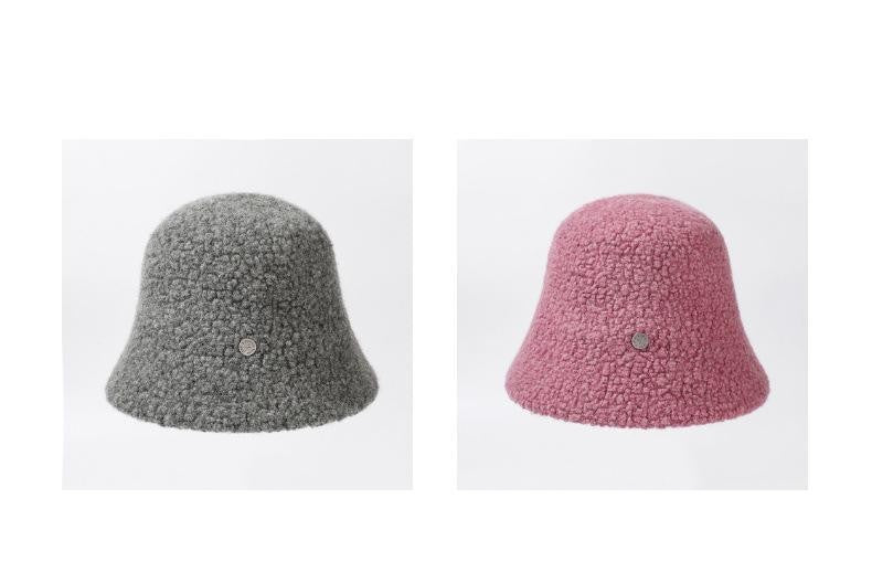 Chapéu Bucket Feminino Outono Inverno Lã Aba Larga Quebra-Sol Bob Cap Manter Quente Casual Vintage Acessórios de Chapéu Feminino