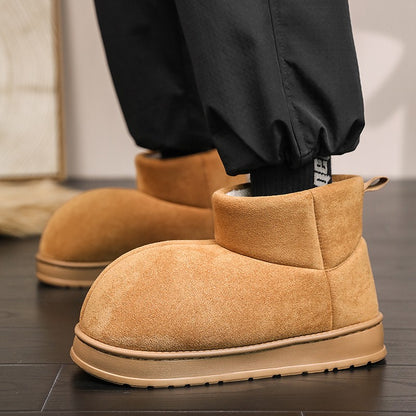 New Men's Fashionable Ankle Boots Autumn Winter Male Short Outdoor Footwear Versatile Walking Boots Men Winter Plush Snow Boots