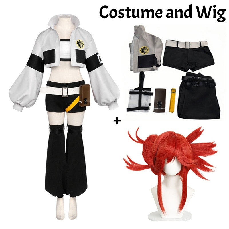 GACHIAKUTA Riyo Cosplay Costume Anime Reaper Full Set with Vest Shorts Waist Bag Halloween Christmas Plus Size Suit