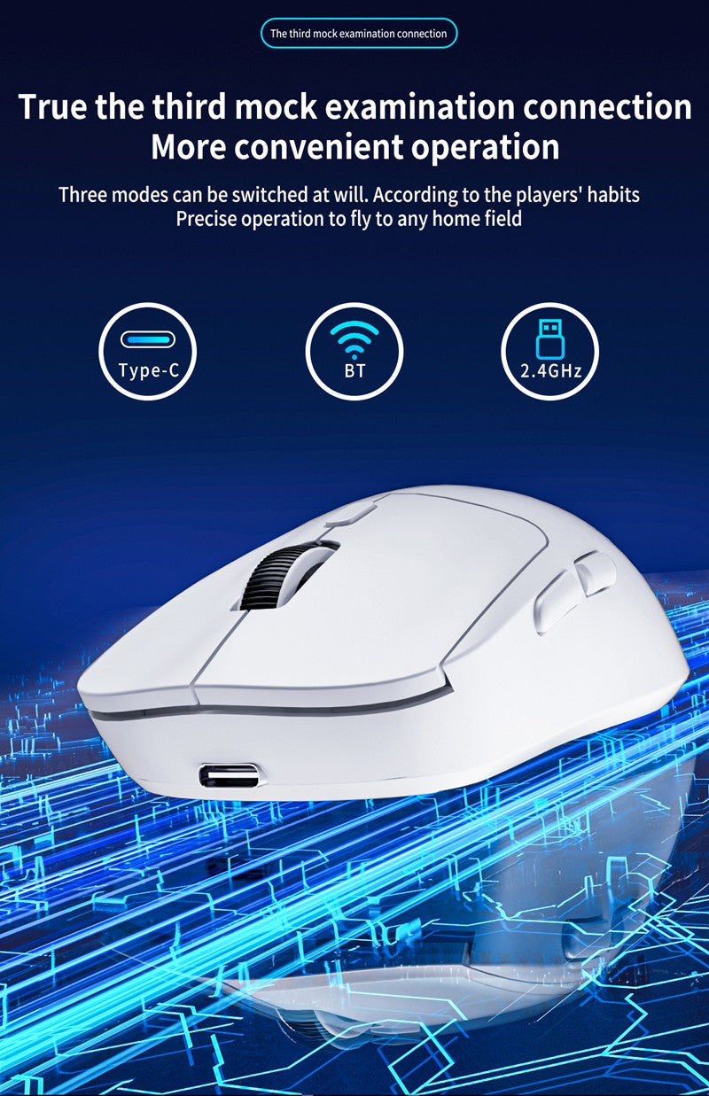 Mouse sem fio Xiaomi Bluetooth 2.4G Três Modos Recarregável Ergonômico Rato Portátil Para Escritório, Jogos, iPad, PC, Laptop, TV