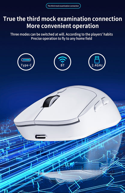 Mouse sem fio Xiaomi Bluetooth 2.4G Três Modos Recarregável Ergonômico Rato Portátil Para Escritório, Jogos, iPad, PC, Laptop, TV