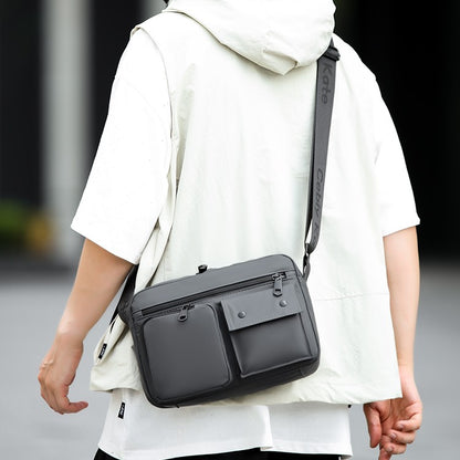 Basic style of men's shoulder bag, suitable for daily commuting - adjustable strap, Mailman bag - business leisure shoulder bag