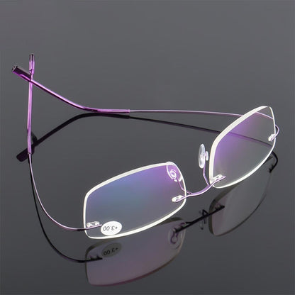 Ultralight TR90 Memory Titanium Rimless Reading Glasses Men&Women Presbyopic Eyeglasses +1.0 +1.5 +2.0 to+3.5 +4.0