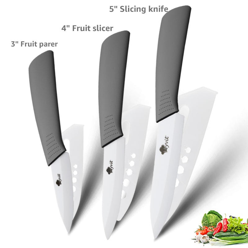 Conjunto de Facas de Cerâmica para Cozinha Profissional Faca de Cerâmica 3 4 5 6 Polegadas Faca de Descascar Frutas à Prova de Ferrugem para Fatiar Cortar Legumes