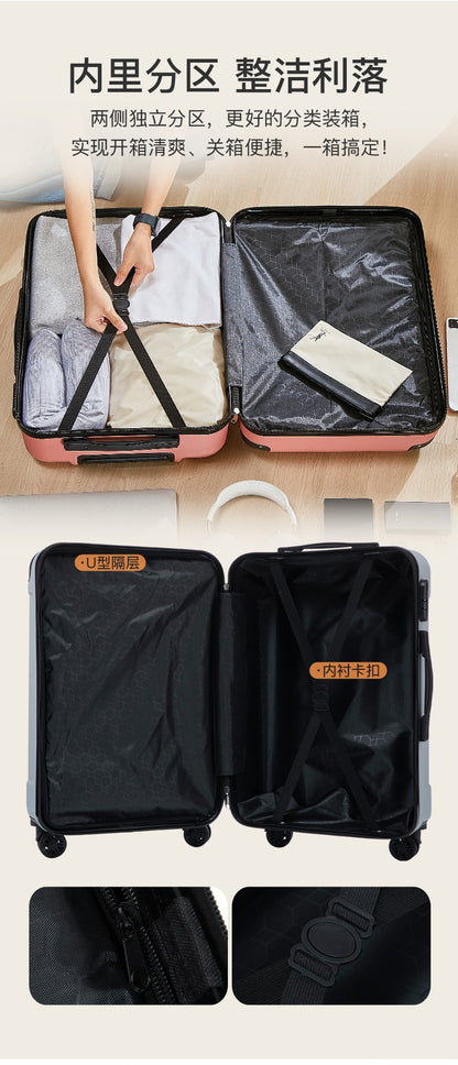 Mala de Viagem com Rodas de 20-28 Polegadas com Suporte para Copo e Celular – Companheira Essencial de Viagem para Segurança