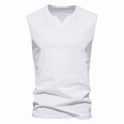 Men's Workout Tank Tops Athletic Training Gym Shirts Vest Cotton Sleeveless T-Shirt