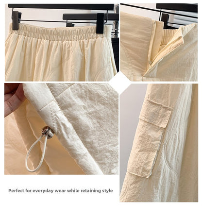 Artistic Long Thiened down Cotton f Skirt plus Size Women's Winter New Sle Fluffy Warm A-Line Skirt Commute Sle