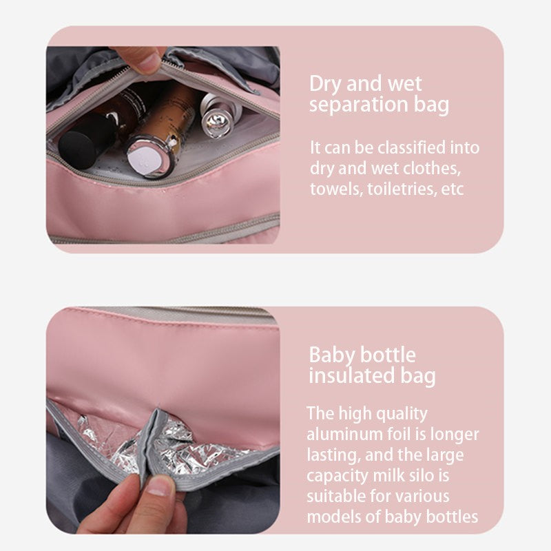 Mochila Impermeável de Grande Capacidade Multifuncional para Viagem com Compartimento para Sapatos Multicamadas