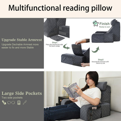 Home Bed Reading Pillow Cushion Adjustable Adult Headrest Pillow Perfect for Watching TV Reading Gaming or Resting Decoration ??