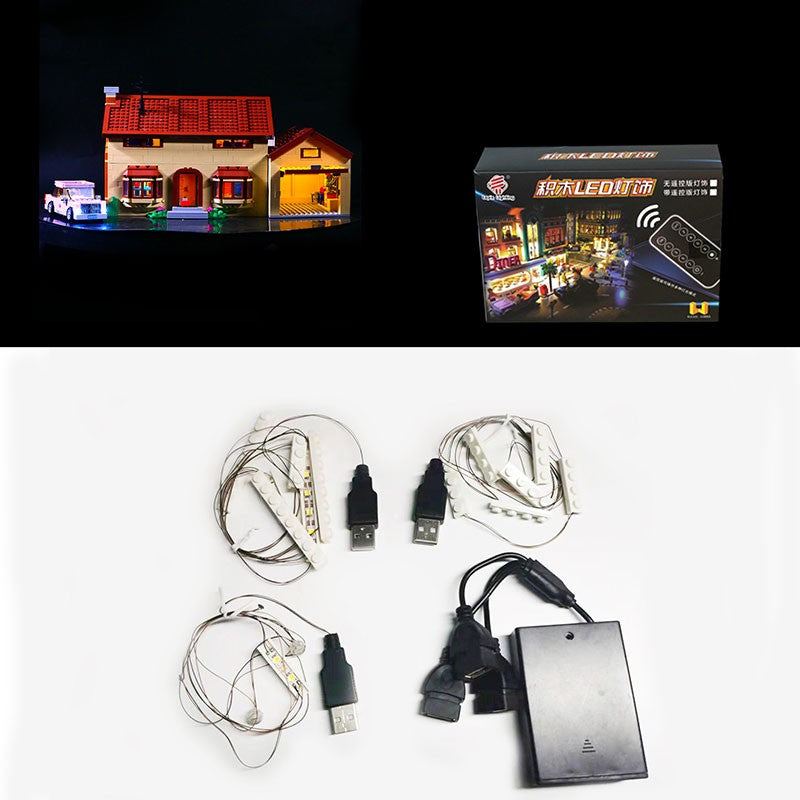 Kit de Luz LED Para LEGO 71006 A Casa dos Simpsons compatível 16005 Presente DIY (Não Inclui Blocos de Montar Kits de Tijolos Modelos)