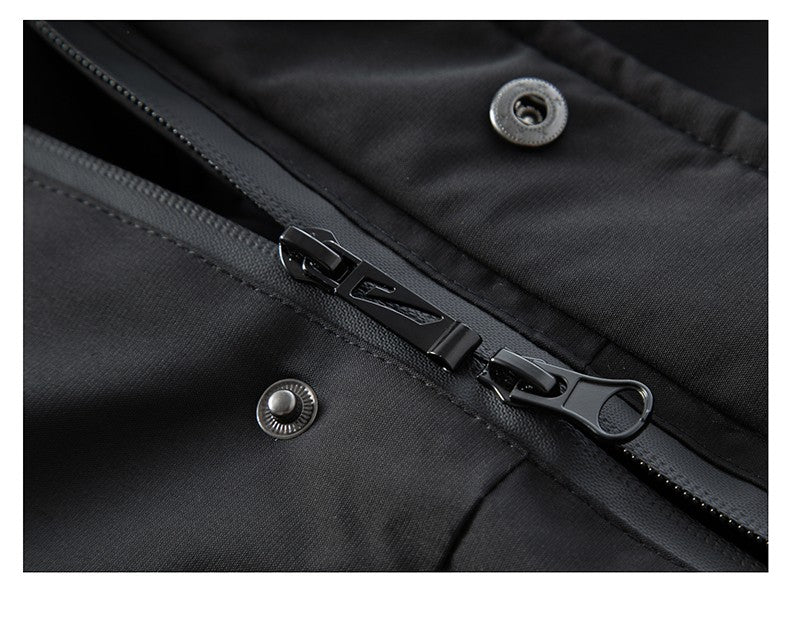 High End Long Thicken Winter New Brand Casual Fashion Hooded Parka Jacket Heavy Windbreaker Outdoor Windproof Coats Outerwear