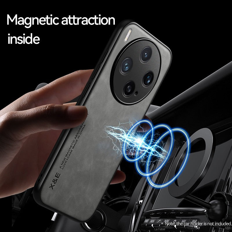Luxury Leather Case For VIVO 300 200 100 Pro S20 V60 V50 Lite Cover With Metal Plate Support Car Hold Cover Capa Fundas