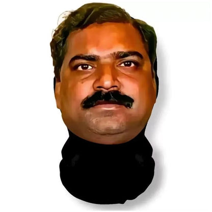 Indian-style party realistic mask headgear, abstract and funny cosplay mask, essential equipment for going out for cycling