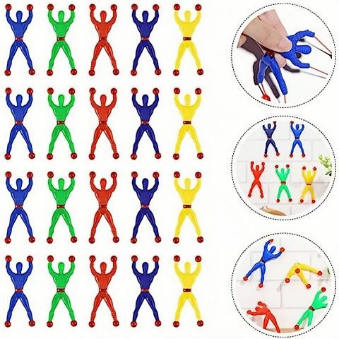 10/100Pcs Novelty Sticky Wall Climbing Climber Men Kids Boy Birthday Party Favors Supplies Pinata Fillers Treat Bag Gifts