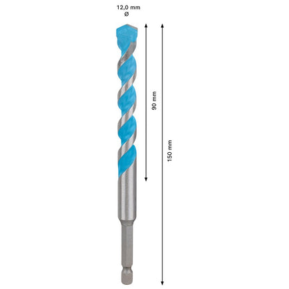 BOSCH EXPERT HEX-9 Broca Multiconstrução Para Concreto Azulejos Macios Broca Helicoidal de Alta Dureza 2608900569 2608900574