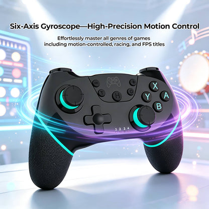 Wireless Pro Controller for Nintendo Switch /OLED/Lite, Haff-Effect Joystick 6?Axis Gyro Dual Vibration Gaming Joystick