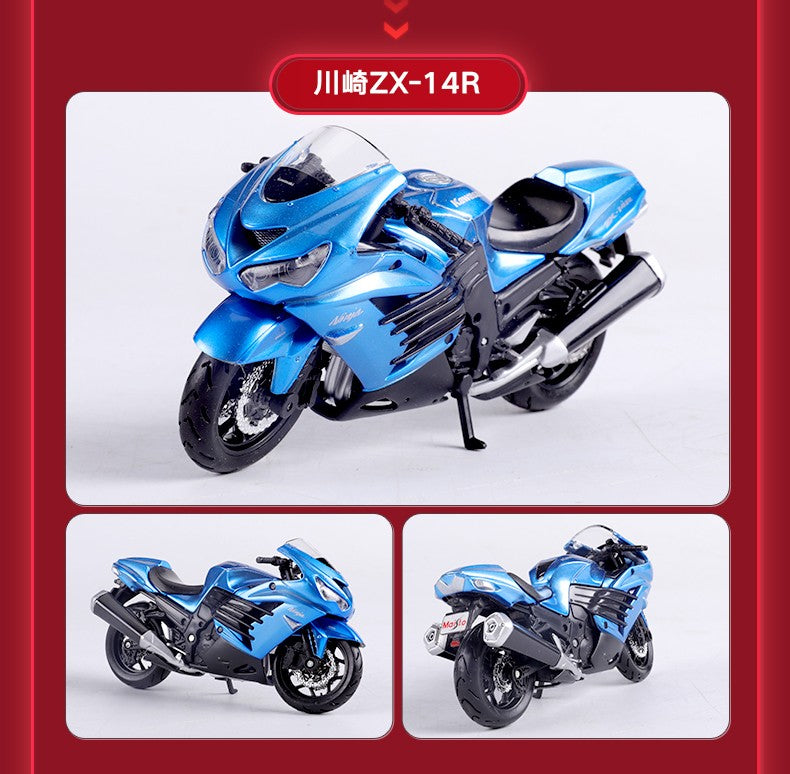 Maisto 1:18 Ducati Panigle V4 S Diavel Kawasaki Ninja H2 R Brinquedos de Modelo de Motocicleta Colecionáveis Hobbies